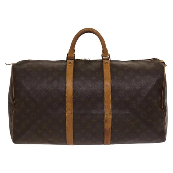 LOUIS VUITTON Monogram Keepall 55 Boston Bag M41424 LV Auth 118042 - Picture 1 of 16